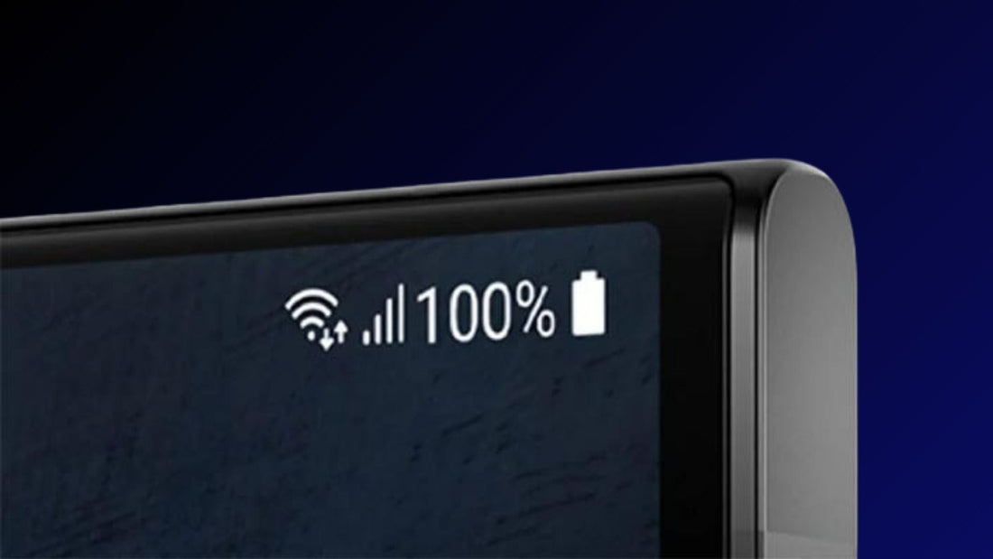 close up of the battery percentage on display samsung s25 ultra