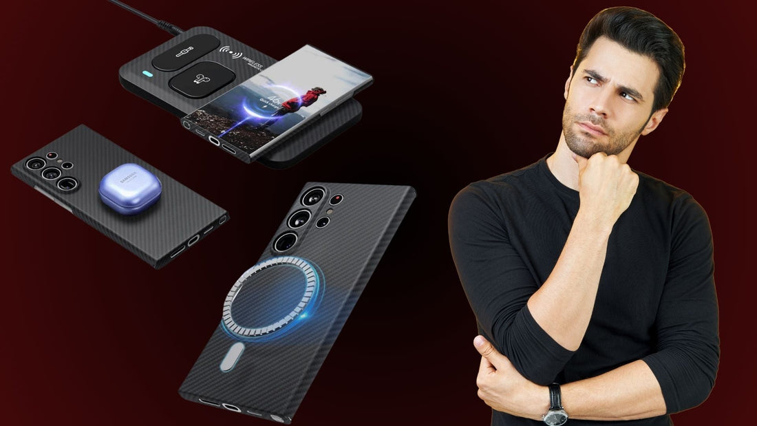 man thinking about which samsung s25 ultra case to buy