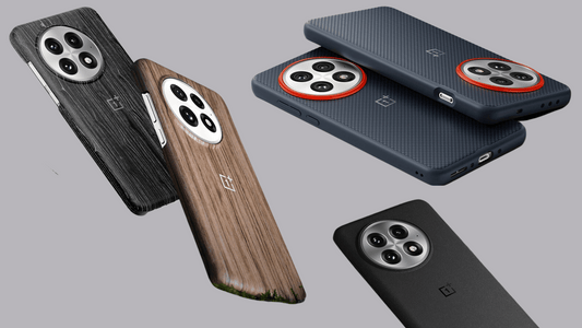  Four new official OnePlus 13 magnetic cases displayed together.