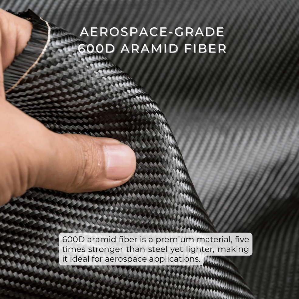 Image of aramid fiber, a material used in aerospace applications 